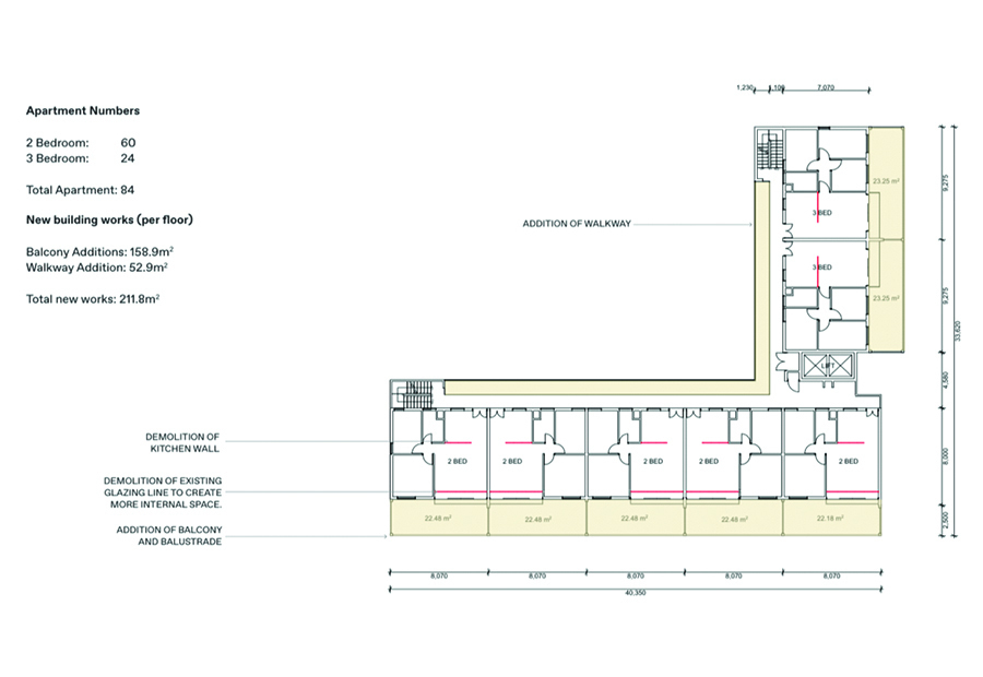 Stirling Towers Retrofitting Typical Plans